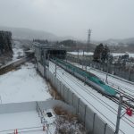 北海道新幹線が通過